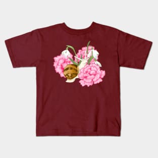 Birth flowers and snail: January Kids T-Shirt